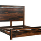 Dark Brown Live Edge Solid Wood King Bed Frame