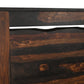 Dark Brown Live Edge Solid Wood King Bed Frame