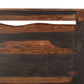 Dark Brown Live Edge Solid Wood King Bed Frame