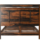 Dark Brown Live Edge Solid Wood King Bed Frame