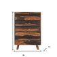 36" Dark Brown Solid Wood Live Edge Five Drawer Standard Chest