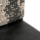 Set of Two Black Gray And Dark Brown Solid Wood Upholstered Chenille And Leather Dining Side Chairs