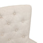24" Beige Fabric Tufted Arm Chair