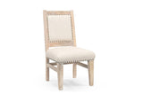 20" Beige And White Side Chair