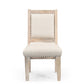 20" Beige And White Side Chair
