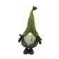 23" Green And White Fabric Standing Gnome