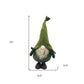 23" Green And White Fabric Standing Gnome