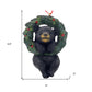 5" Black Green And Red Resin Bear Christmas Figurine