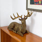 14" Antiqued Gold Resin Deer Tabletop Sculpture
