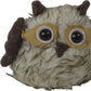 7" Brown White And Yellow Fabric Owl Figurine