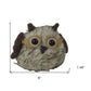 7" Brown White And Yellow Fabric Owl Figurine