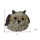 7" Brown White And Yellow Fabric Owl Figurine