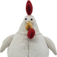13" White Yellow And Red Fabric Rooster Figurine