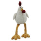 22" White Yellow And Red Fabric Rooster Figurine