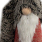 36" Red Gray And White Fabric Christmas Santa Standing Gnome