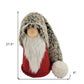 28" Red Gray And White Fabric Christmas Santa Standing Gnome