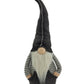 29" Gray And White Fabric Standing Gnome