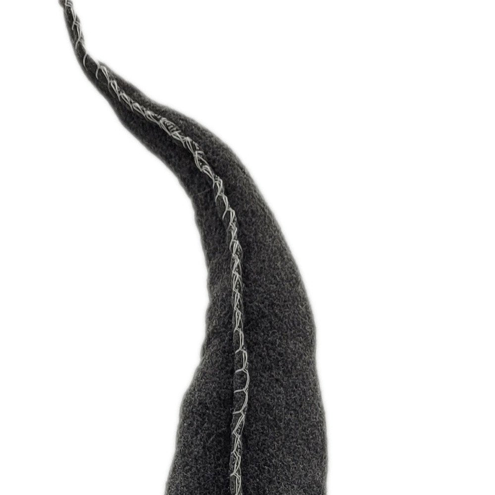 29" Gray And White Fabric Standing Gnome