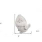 6" White And Silver Ceramic And Fabric Bird Christmas Santa Figurine
