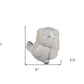 6" White And Silver Ceramic And Fabric Bird Christmas Santa Figurine
