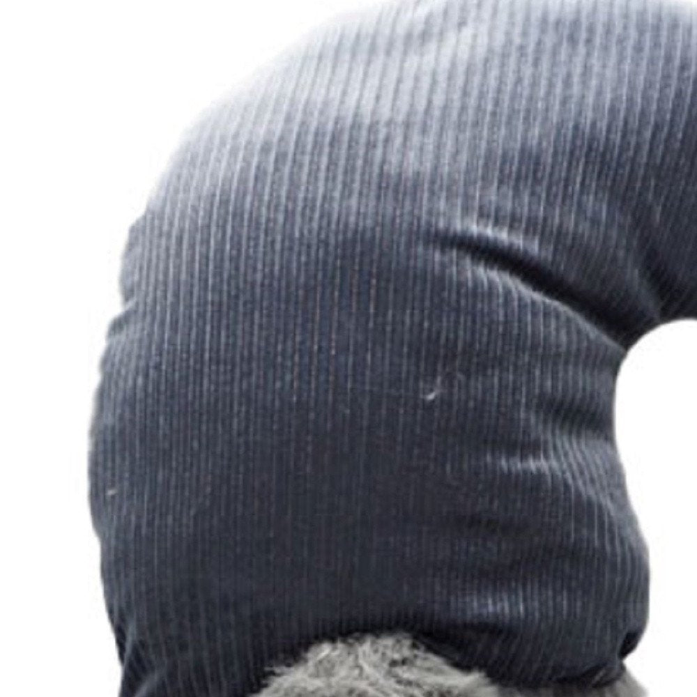 24" Blue White And Gray Fabric Christmas Standing Gnome