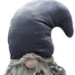 24" Blue White And Gray Fabric Christmas Standing Gnome