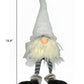 20" White Blue And Black Fabric Christmas Santa and Mrs. Claus Standing Gnome
