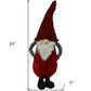 24" White Red And Black Fabric Christmas Santa and Mrs. Claus Standing Gnome