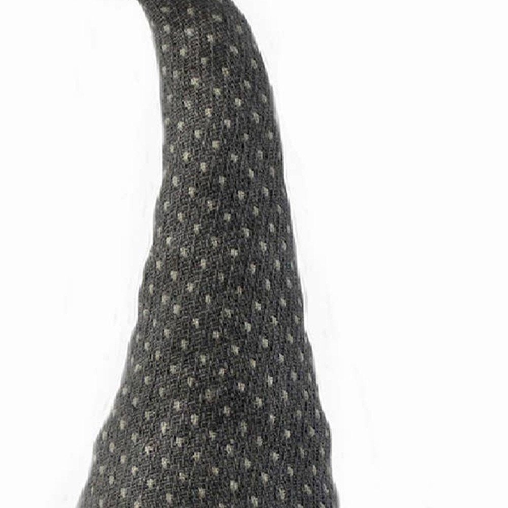 18" Gray And White Fabric Christmas Santa and Mrs. Claus Standing Gnome