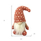 8" Pink White And Cream Fabric Christmas Santa and Mrs. Claus Standing Gnome