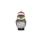 Set of Three Brown White And Red Resin Owl Figurine