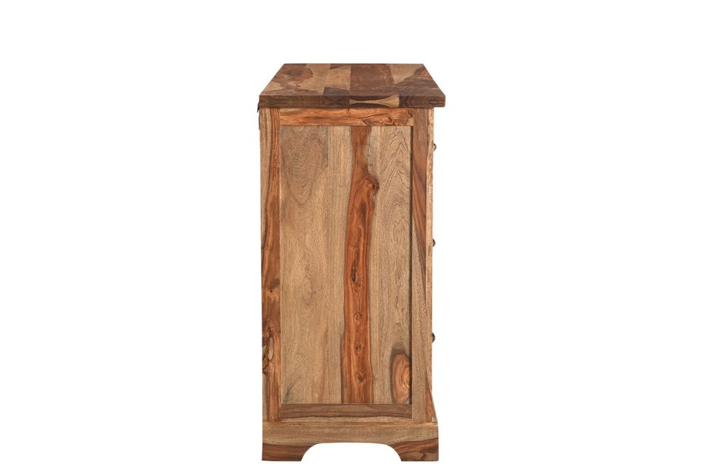 60" Brown Solid Wood Six Drawer Double Dresser