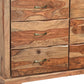 60" Brown Solid Wood Six Drawer Double Dresser