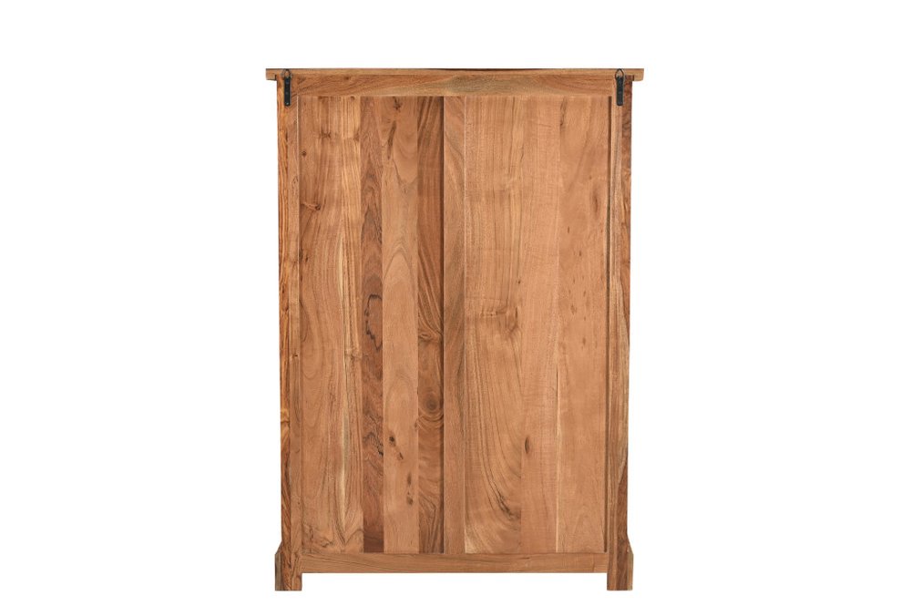 36" Dark Brown Solid Wood Five Drawer Chest