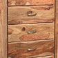 36" Dark Brown Solid Wood Five Drawer Chest