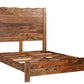 Brown Live Edge Solid Wood Queen Bed Frame