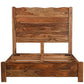 Brown Live Edge Solid Wood Queen Bed Frame