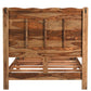 Brown Live Edge Solid Wood Queen Bed Frame