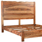 Brown Live Edge Solid Wood King Bed Frame