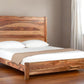 Brown Live Edge Solid Wood King Bed Frame