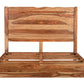 Brown Live Edge Solid Wood King Bed Frame