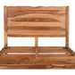 Brown Live Edge Solid Wood King Bed Frame