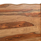 Brown Live Edge Solid Wood King Bed Frame