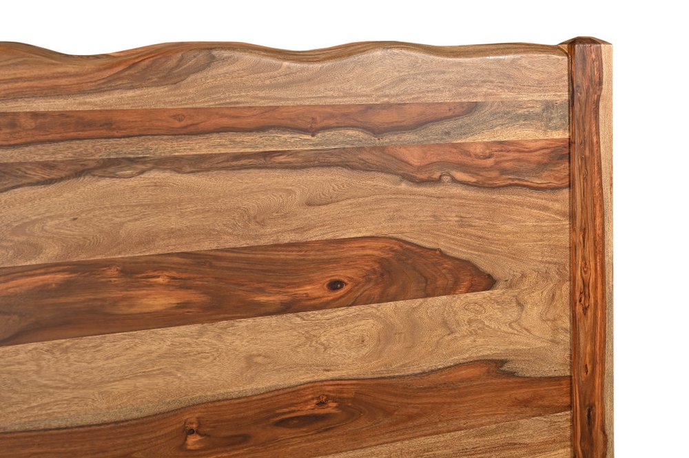 Brown Live Edge Solid Wood King Bed Frame