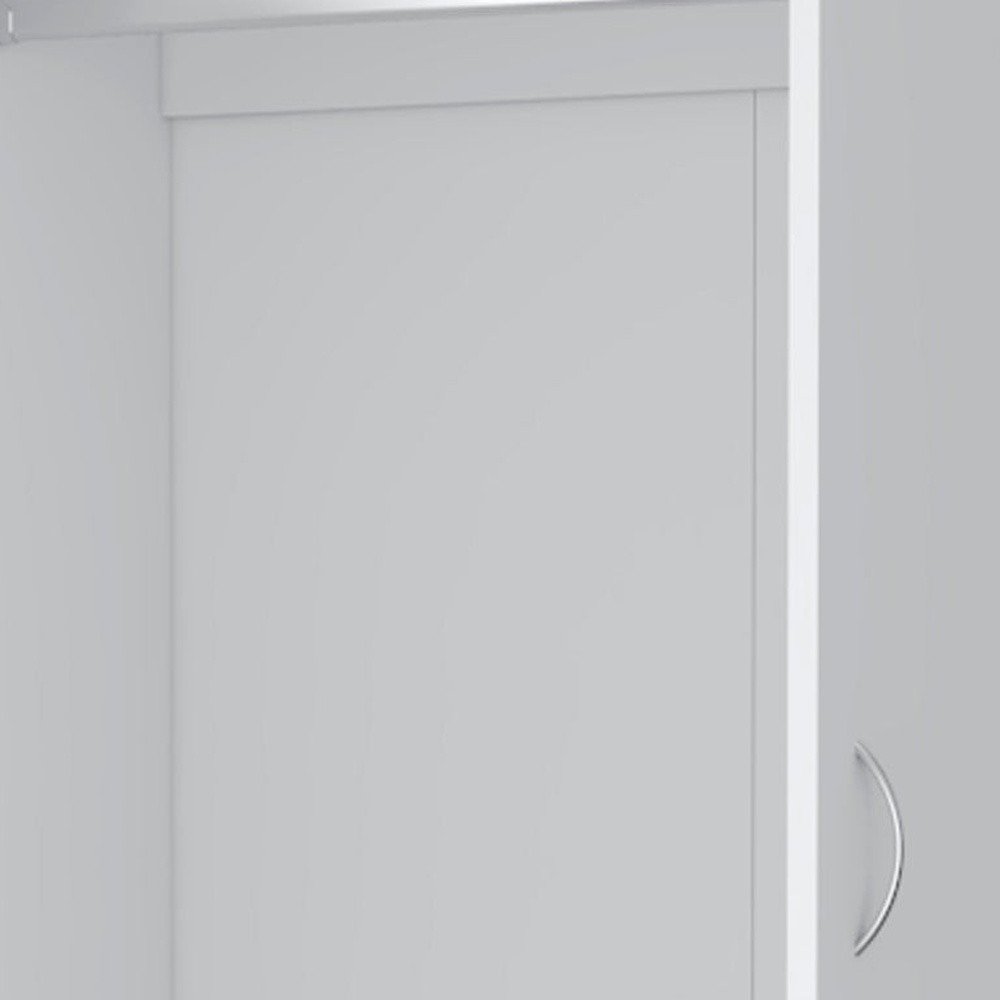 71" White Two Door Three Drawer Combo Dresser