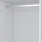 71" White Two Door Three Drawer Combo Dresser