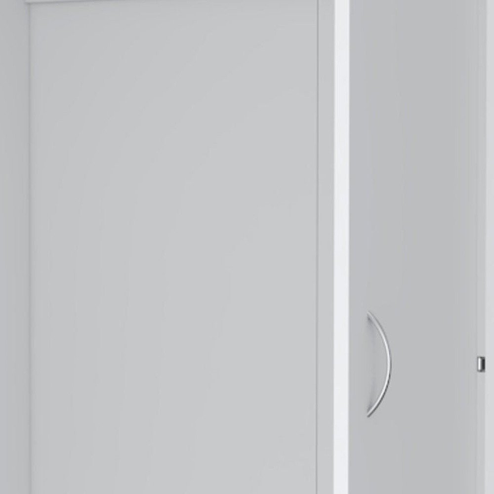 71" White Two Door Three Drawer Combo Dresser