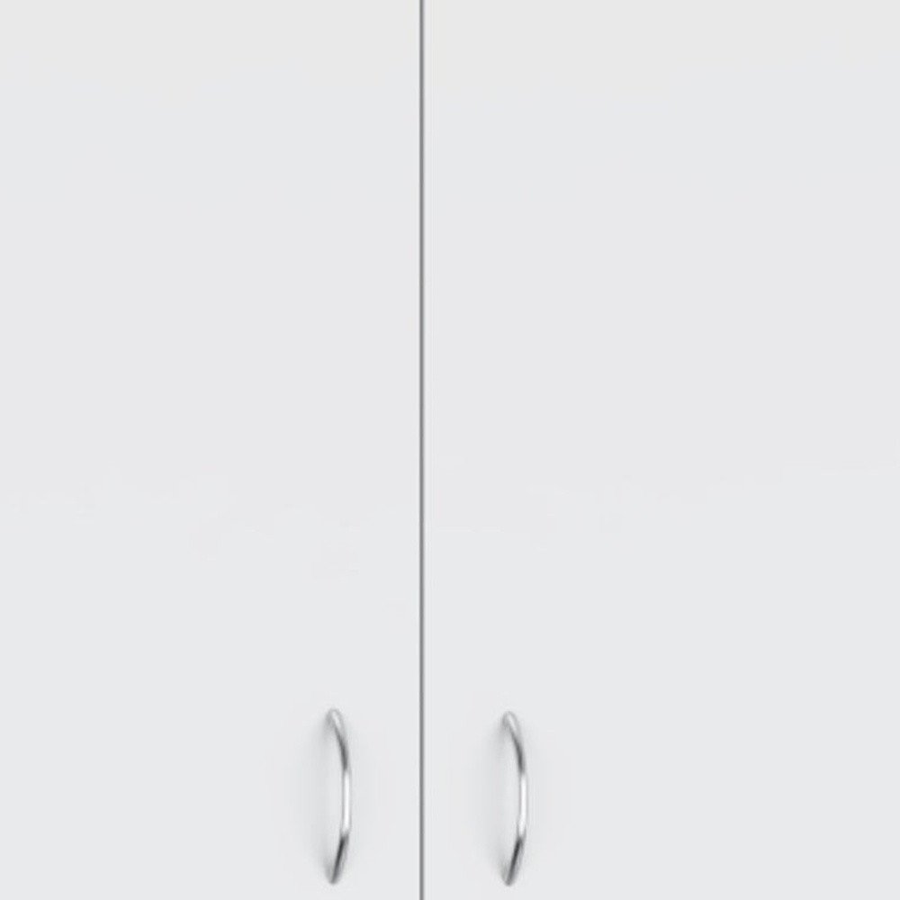 71" White Two Door Three Drawer Combo Dresser