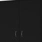 71" Black Two Door Three Drawer Combo Dresser