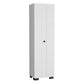 20" White and Black Wood Accent Cabinet With Two Doors